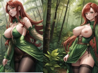 Redhead in Forest | Hentai Porn Compilation