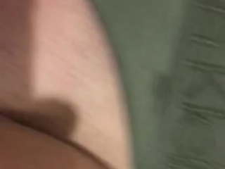 Close-up of his dick rubbing my wet pussy And explodes in my panties before work