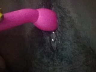 Playing with my wet hairy pussy while No one is home watch me cream pt.1