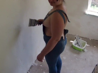 POV Fucked a worker right at the construction site