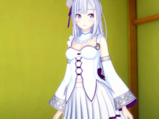 {Re:Zero} Emilia loves cock {コイカツ!/ 3D Hentai}