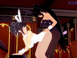 Asuka and Homura have intense futanari sex in a bar. – Senran Kagura Hentai