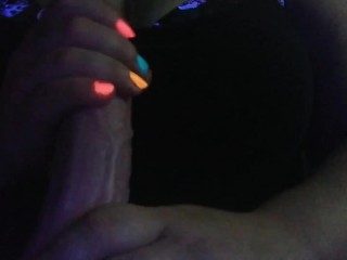 Chubby Teen Blacklight Blowjob