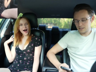 Surprise Verlonis for Justin lush Control inside her pussy while driving car in Public