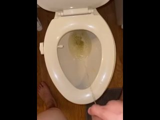 Pissing in a bathroom