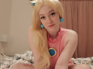 Stripping and fucking you in my peach cosplay