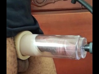 My new penis pump almost couldn’t hold my dick