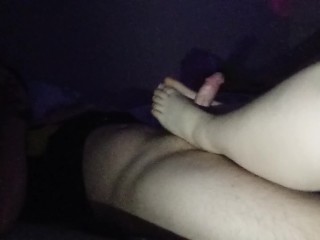 Foot cumshot