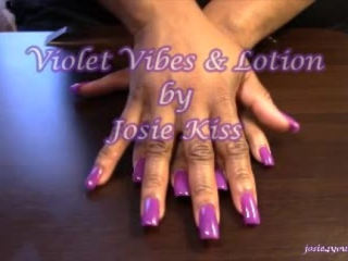 Long Nails: Violet Vibes and Lotion