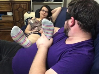 Stinky Ankle Socks Removal, Foot Worship and Foot Sniffing.. Shy 25yo Kiora