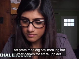 MIA KHALIFA – Interracial Sex med ledsen arabisk flicka och välutrustade afroamerikanska killar