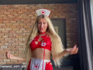 Horny blonde slut nurse get fucked with patient/how we shoot porno/behind the scenes vol.1