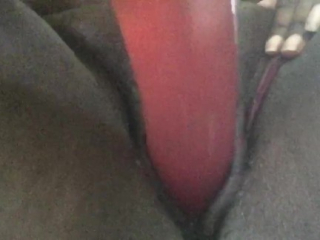 Up close and personal dildo fuck