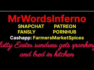 Audio Erotica – Easter Dress – College Slut Gets Fucked and Bred In Kitchen at Picnic