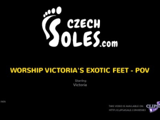 Worship exotic Victoria’s feet POV (exotic feet, foot worship pov, sexy feet)