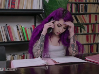 Trickery – Inked Purple Hair Punk Tricks Janitor Into Sex