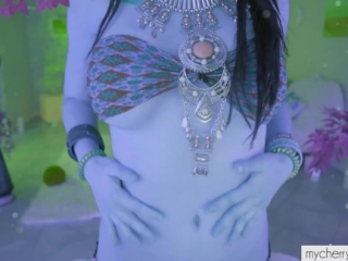 Cherrycrush – Avatar Cosplay – Oiled ass – butt plug and fuck machine – Halloween 2020