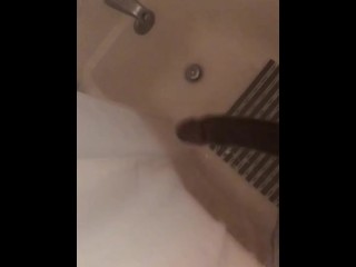 Stroking Dick in Shower