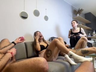 Real student orgy sex party with 3 girls squirting & pissing on girl  Pt5