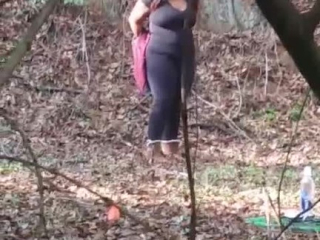 BBW Hazel Gets Caught Fondling In Public Park And Handles BBC