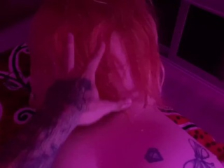 Sexy Tattoed Redhead Smokes Weed, Sucks Dick and Gets Fucked After Bath