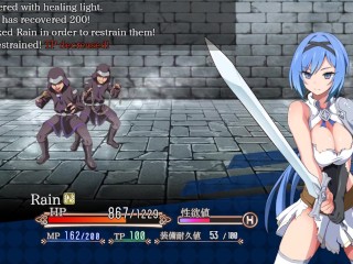 Nightmare knight – Blue hair paladin bdsm battle