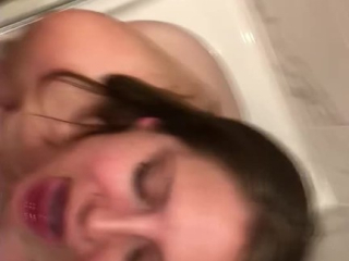 Slutty Wife Swallows My Hot Piss and Plays With Her Tight Pussy