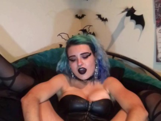 Halloween Slut’s Cums with Anal Beads