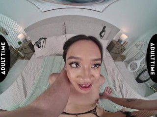 UP CLOSE VR – POV Hot Babe Jade Kimiko Struggles Taking Your MASSIVE Cock! SHAKING ORGASM + CUMSHOT