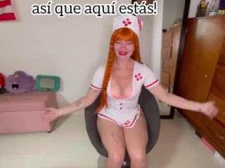 Enfermera sexy te ayuda a correrte! JOI