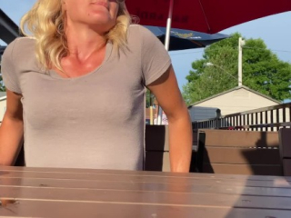 Sexy Milf Kara Wears Remote Vibrator and Butt Plug and Cums at Public Restaurant—CumPlayWithUs2