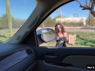 Hot Hitchhiker with No Panties: “Will Ride 4 A Ride”