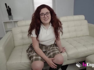 Petite schoolgirl wants to become a SUPER-PORNSTAR