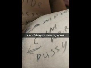 My wife turns into pregnant breeding toy now! [Cuckold. Snapchat]