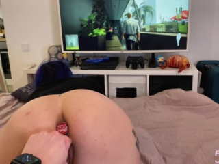 Fucking Hot Babe during while she Plays Hitman – Cum Glasses