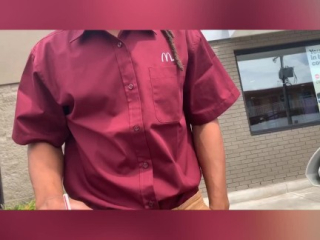 (Risking It All) Lucky McDonald’s Manager Fucks Unhappy Customer On Cafe Lobby Table