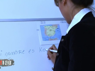 Spanish teacher Karyna gets fucked in the classroom