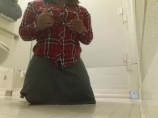 Schoolgirl Playing in Bathroom & attempts Anal Play