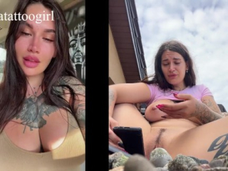 TikTok model was caught on a public beach playing with a dildo and cumming beautifully at the end