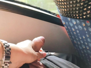 Hand Job On the Public Bus. He Comes too fast