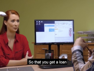 LOAN4K. Cute girl comes to obtain a loan and sex is the price for it