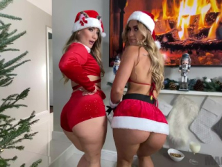 Big Dick Santa Fucks TWO PAWGS under the Tree for Christmas – Kelsi Monroe N AJ Applegate –