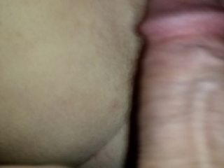 Stepsister wanted me to tease her with my cock and I accidentally cum in her