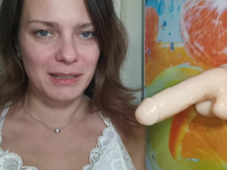 Hot milf slobbering blowjob, cum with ahegao face – LittleMaryLove